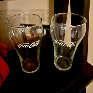 Vintage Coke glasses:sold as a pair